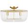 Visual Comfort Studio Pierce Medium Flush Mount T8 20" Burnished Brass
