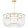 Visual Comfort Studio Pierce Medium Pendant T8 28" Burnished Brass
