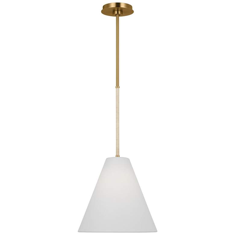 Image 1 Visual Comfort Studio Remy Burnished Brass Pendant 1 E26 Medium A19 60w