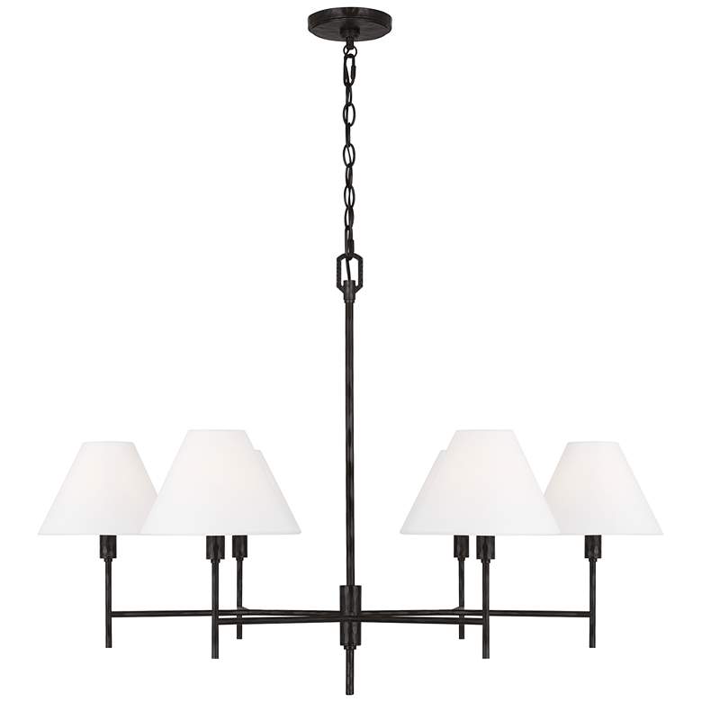 Image 1 Visual Comfort Studio Ridgewood Large Chandelier T10 36" Aged Iron