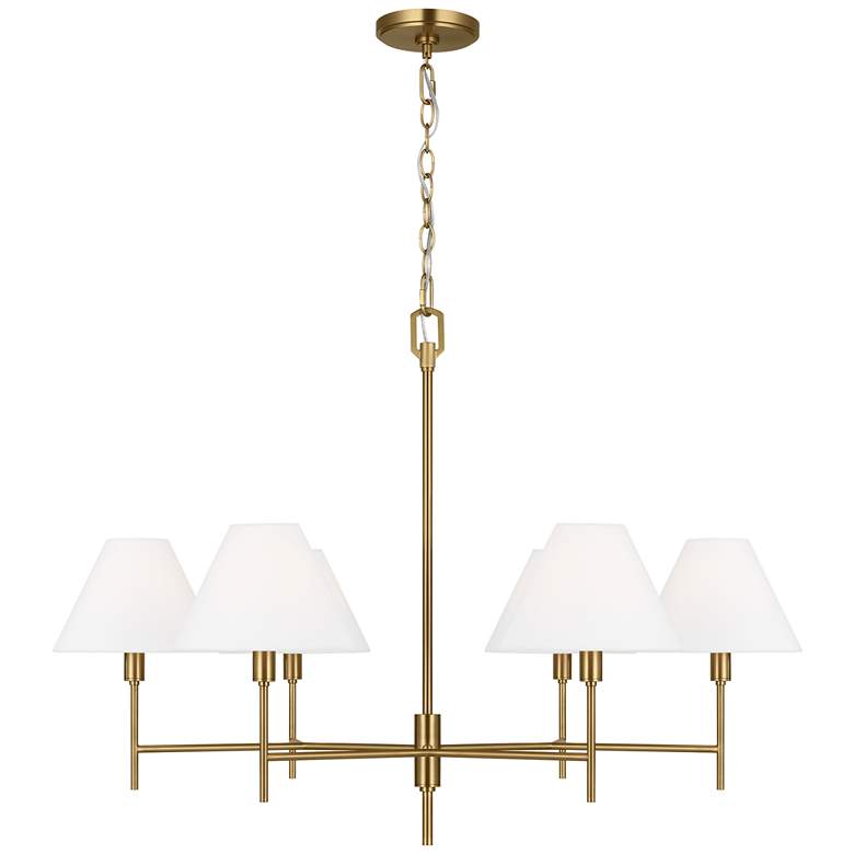 Image 1 Visual Comfort Studio Ridgewood Large Chandelier T10 36" Burnished Brass