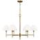 Visual Comfort Studio Ridgewood Large Chandelier T10 36" Burnished Brass