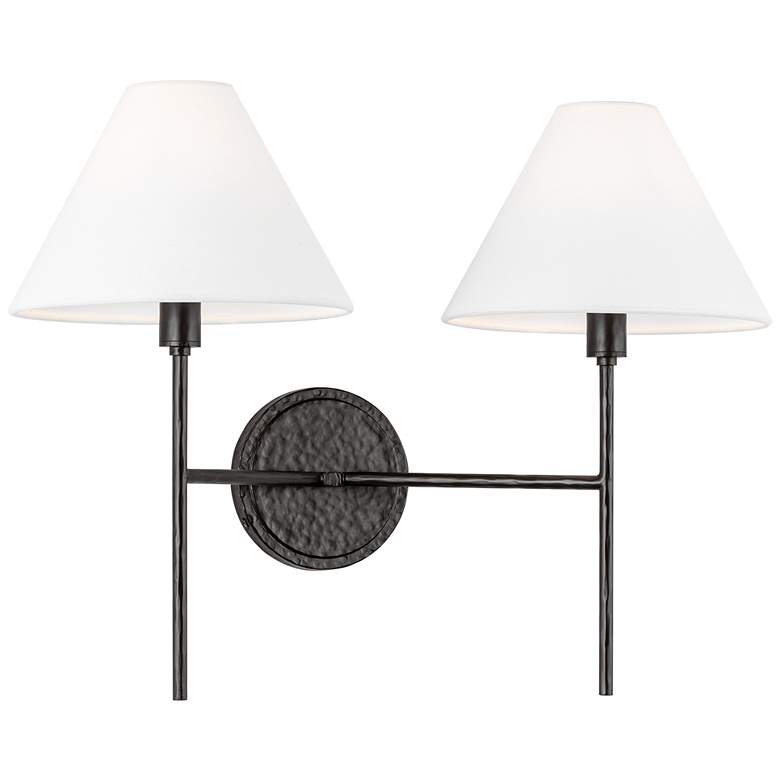 Image 1 Visual Comfort Studio Ridgewood Medium Sconce Torpedo 19" Aged Iron