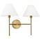 Visual Comfort Studio Ridgewood Medium Sconce Torpedo 19" Burnished Brass