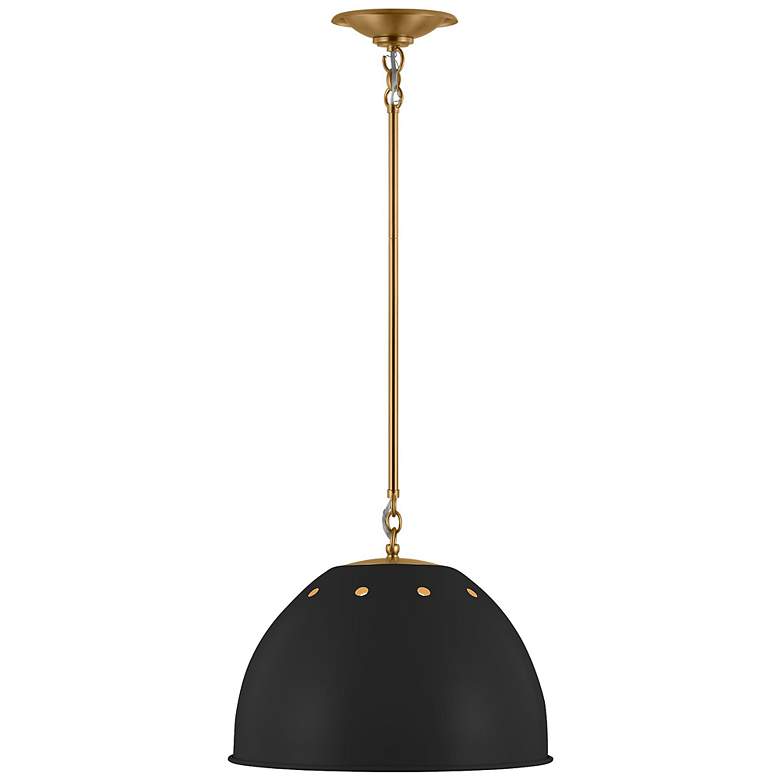 Image 1 Visual Comfort Studio Robbie Midnight Black Pendant 1 E26 Medium A19 60w