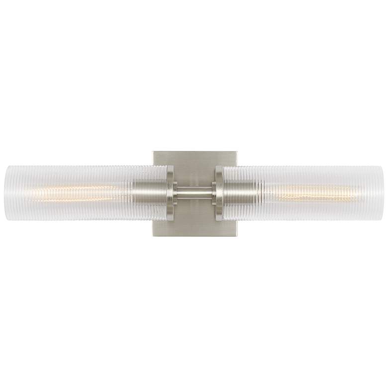 Image 1 Visual Comfort Studio Sarita Medium Sconce T10 21.12" Brushed Nickel