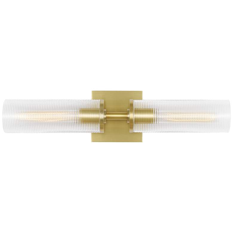 Image 1 Visual Comfort Studio Sarita Medium Sconce T10 21.12" Satin Brass