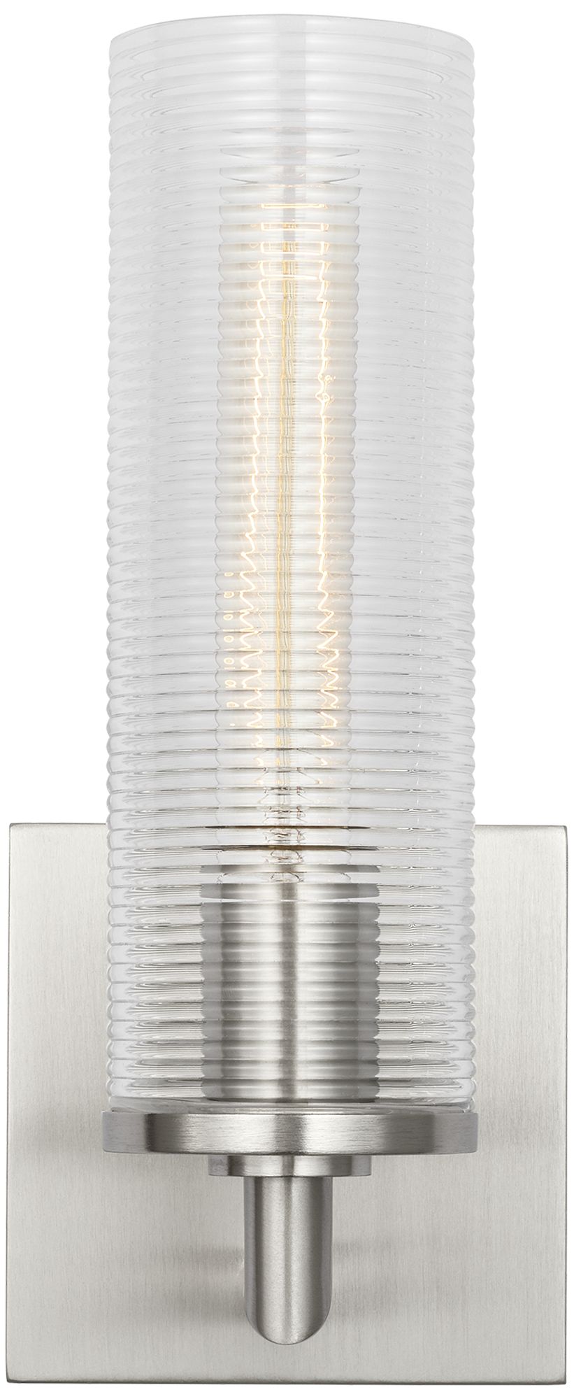 Visual Comfort Studio  Sarita Small Sconce  T10  5"  Brushed Nickel