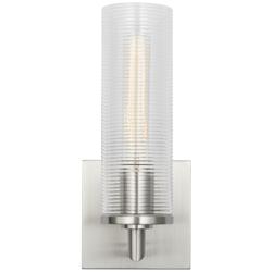 Visual Comfort Studio  Sarita Small Sconce  T10  5"  Brushed Nickel
