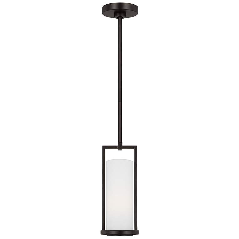 Image 1 Visual Comfort Studio Sherwood Aged Iron Pendant 1 Candelabra Torpedo 60w