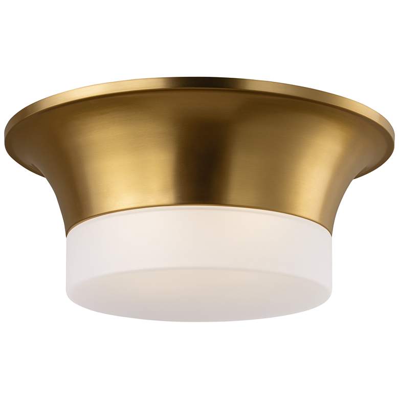 Image 1 Visual Comfort Studio Sina Medium Flush Mount A19 14.75" Burnished Brass