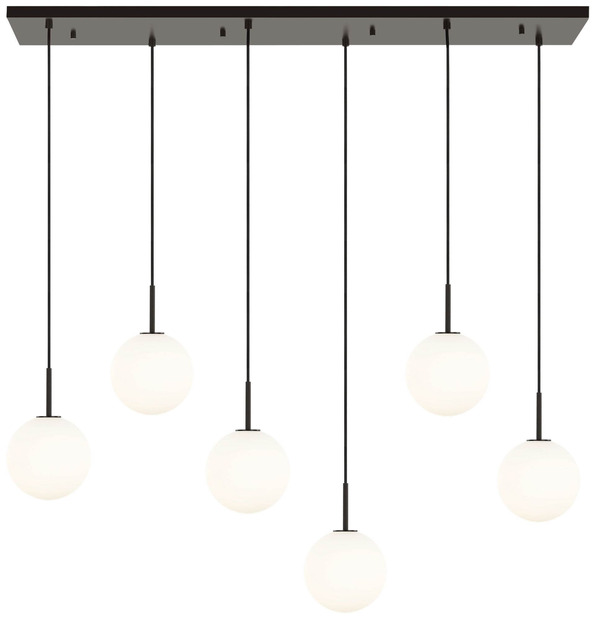 Image 2 Visual Comfort Studio  Sorelle 48" Linear Chandelier  Bi-Pin    Aged Iron more views
