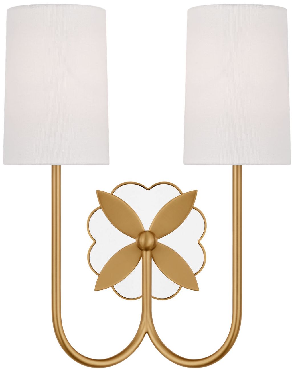 Image 4 Visual Comfort Studio Spencer 14 Double Sconce Burnished Brass B11 more views