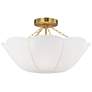 Visual Comfort Studio  Stassi Medium Semi Flush  A19 18.5" Burnished Brass
