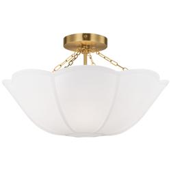 Visual Comfort Studio  Stassi Medium Semi Flush  A19 18.5" Burnished Brass