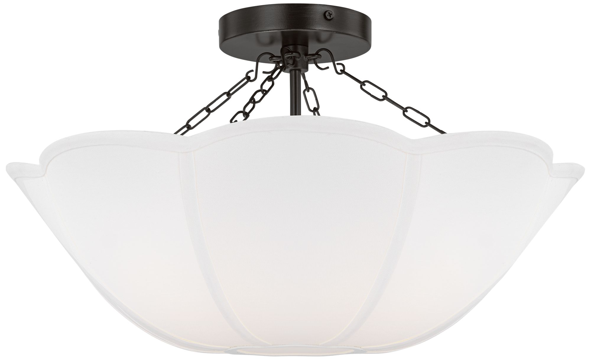 Visual Comfort Studio  Stassi Medium Semi Flush Mount  A19 18.5" Aged Iron