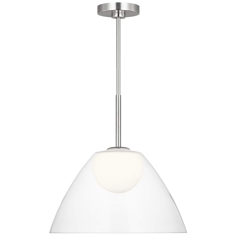 Image 1 Visual Comfort Studio  Suma Medium Pendant  Bi-Pin  16"  Brushed Nickel