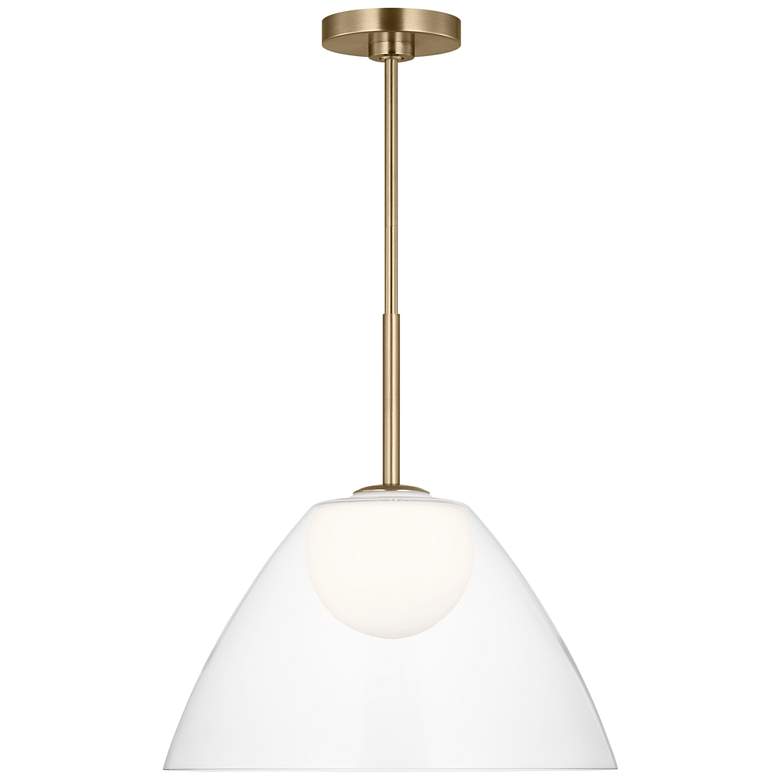 Image 1 Visual Comfort Studio  Suma Medium Pendant  Bi-Pin  16"  Satin Brass