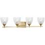 Visual Comfort Studio  Toffino 4 - Light Vanity  A19  36"  Satin Brass