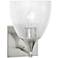 Visual Comfort Studio Toffino Small Sconce A19 6" Brushed Nickel