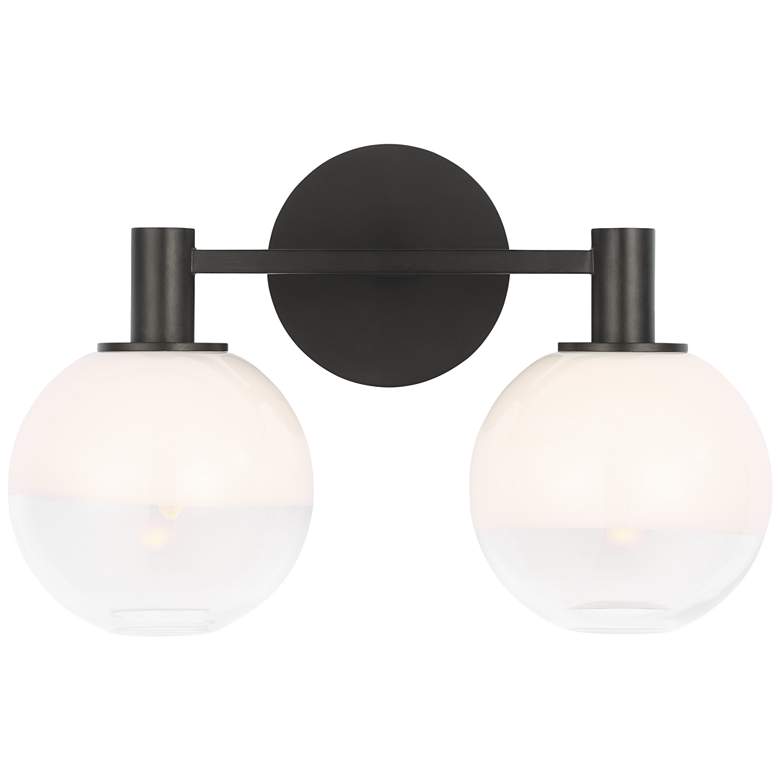Image 1 Visual Comfort Studio Torian 2 - Light Vanity B10 15" Aged Iron