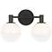 Visual Comfort Studio Torian 2 - Light Vanity B10 15" Aged Iron