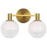 Visual Comfort Studio  Torian 2 - Light Vanity  B10  15"  Burnished Brass