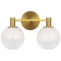 Visual Comfort Studio  Torian 2 - Light Vanity  B10  15"  Burnished Brass