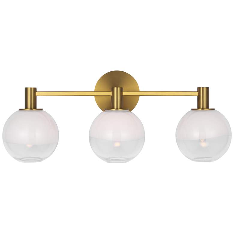 Image 1 Visual Comfort Studio Torian 3 - Light Vanity B10 24" Burnished Brass