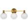 Visual Comfort Studio Torian 3 - Light Vanity B10 24" Burnished Brass