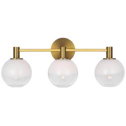 Visual Comfort Studio  Torian 3 - Light Vanity  B10  24"  Burnished Brass