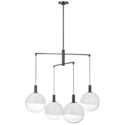 Visual Comfort Studio  Torian Large Chandelier  B10  32.5"  Aged Iron