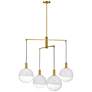 Visual Comfort Studio  Torian Large Chandelier  B10  32.5" Burnished Brass