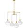 Visual Comfort Studio Torian Large Chandelier B10 32.5" Burnished Brass
