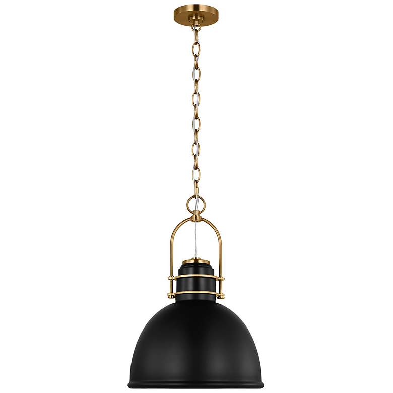 Image 1 Visual Comfort Studio Upland Midnight Black and Burnished Brass Pendant E26