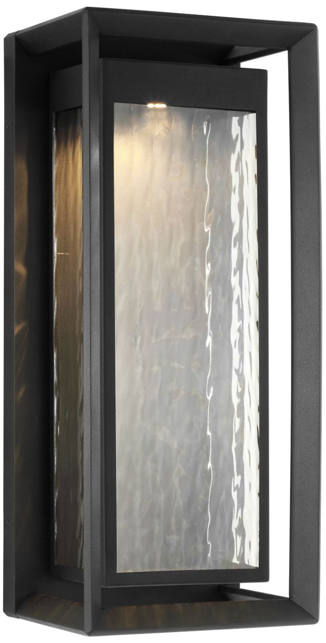 Image 3 Visual Comfort Studio Urbandale Grande Wall Lantern Textured Black LED more views
