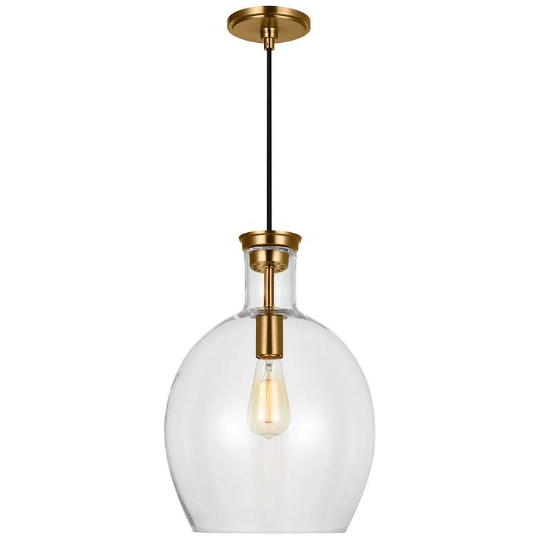 Image 1 Visual Comfort Studio Vaso Burnished Brass Pendant 1 E26 Medium A19 60w
