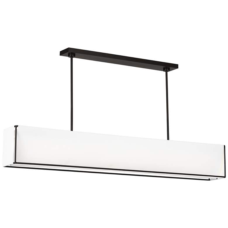 Image 1 Visual Comfort Studio Velero Large Linear Chandelier Array 56" Aged Iron
