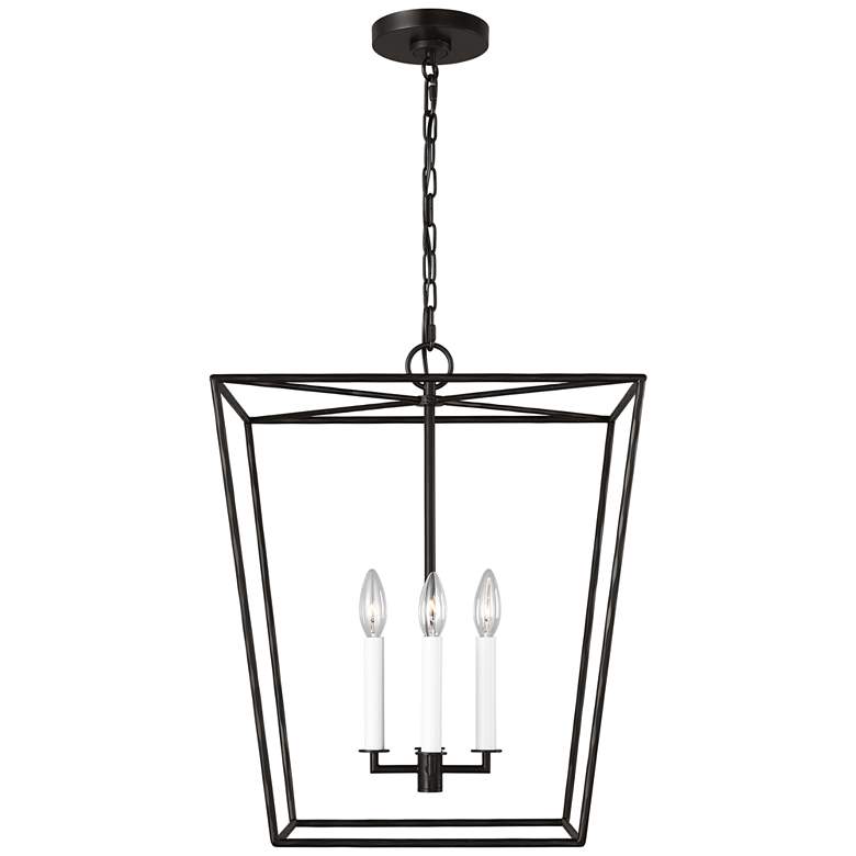 Image 1 Visual Comfort Studio Viota Medium Lantern Torpedo 18" Aged Iron