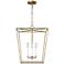 Visual Comfort Studio  Viota Medium Lantern  Torpedo  18"  Casted Gild