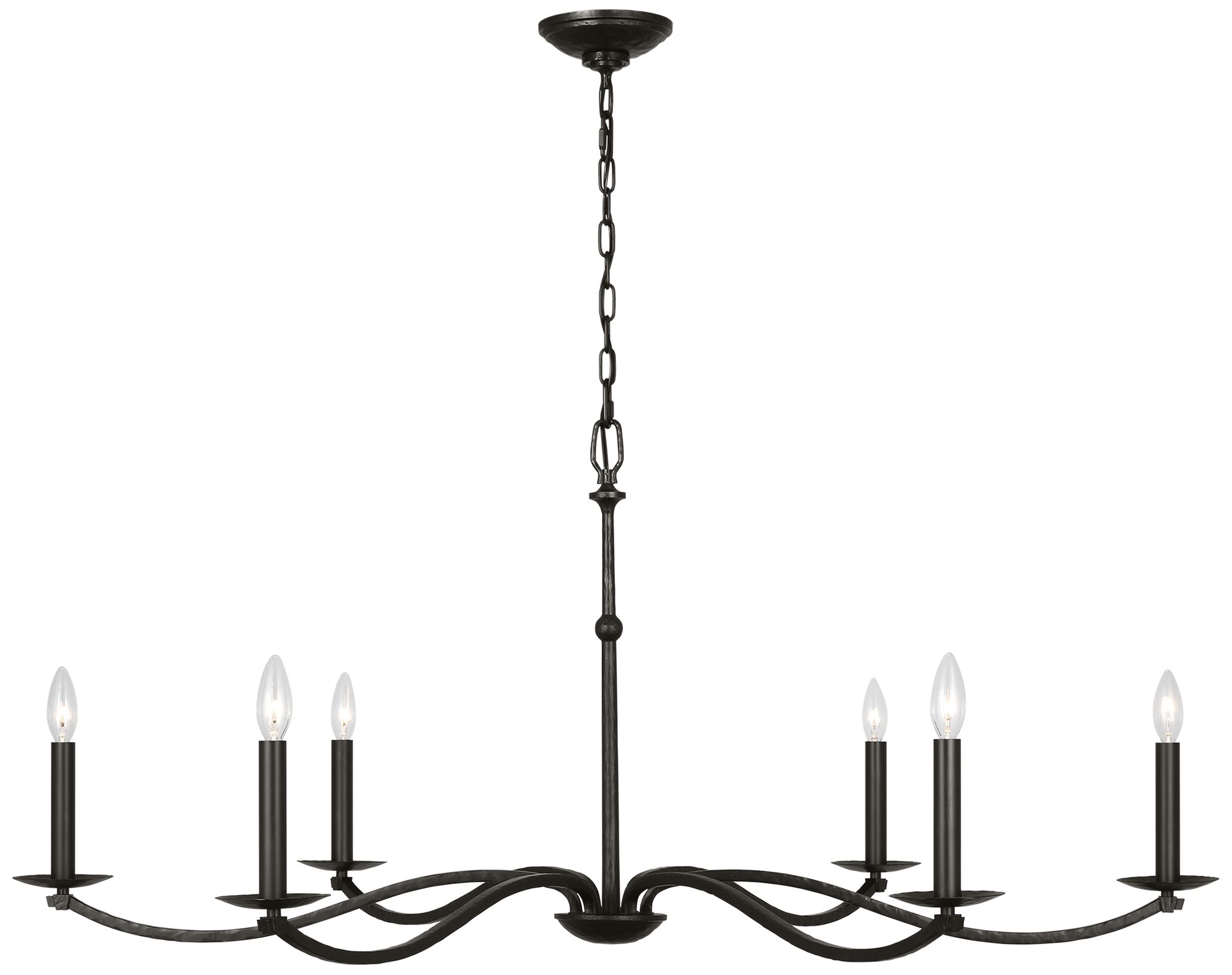 Visual Comfort Studio  Wellen Extra Large Chandelier  T10  48"  Aged Iron
