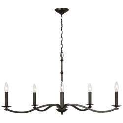 Visual Comfort Studio  Wellen Large Chandelier  T10  36"  Aged Iron