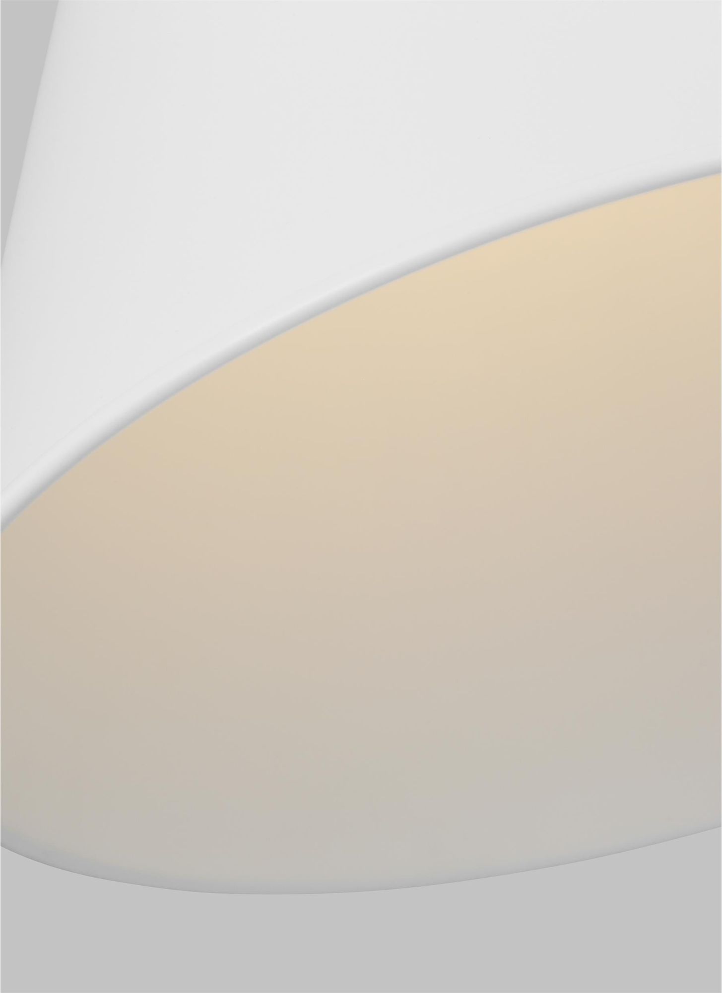 Image 4 Visual Comfort Studio Wellfleet Matte White and Burnished Brass Pendant E26 more views
