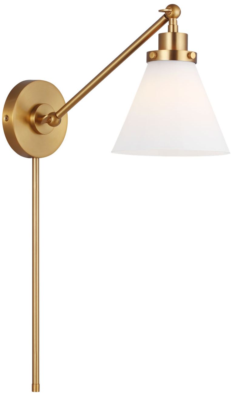 Image 2 Visual Comfort Studio Wellfleet One-Arm Cone Sconce Burnished Brass A19 more views