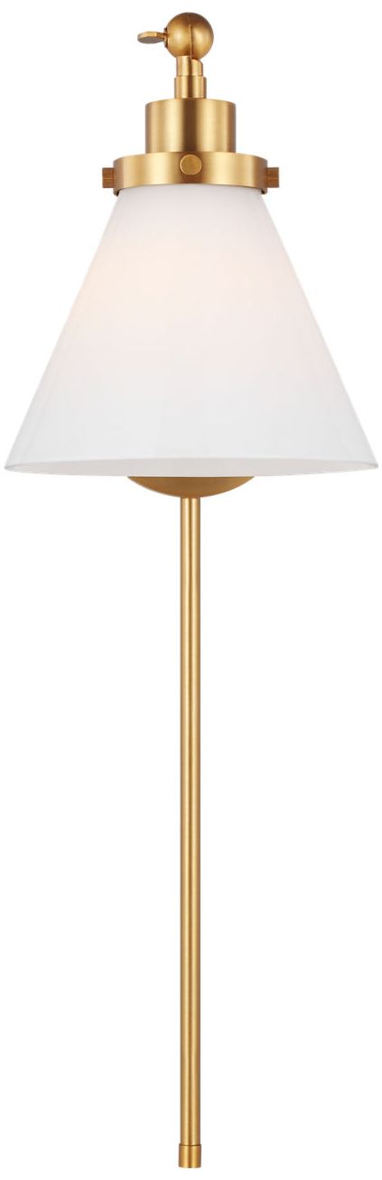 Image 3 Visual Comfort Studio Wellfleet One-Arm Cone Sconce Burnished Brass A19 more views