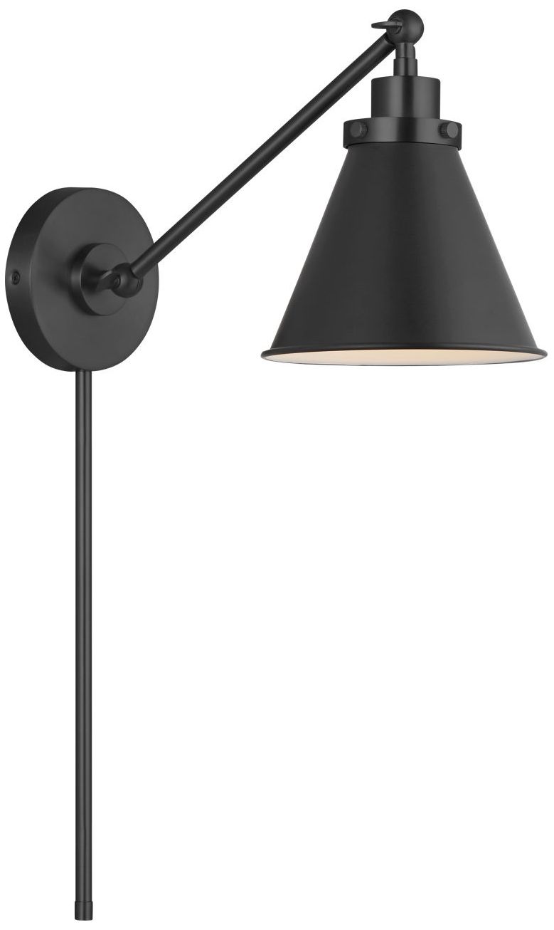 Image 2 Visual Comfort Studio Wellfleet One-Arm Cone Sconce Midnight Black A19 more views