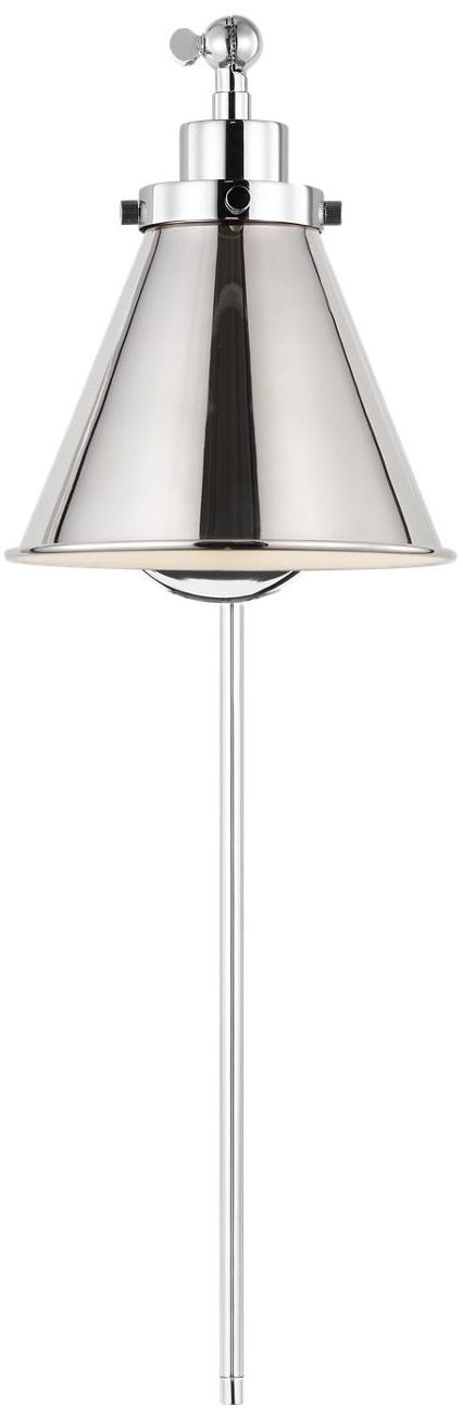 Image 3 Visual Comfort Studio Wellfleet One-Arm Cone Sconce Polished Nickel A19 more views