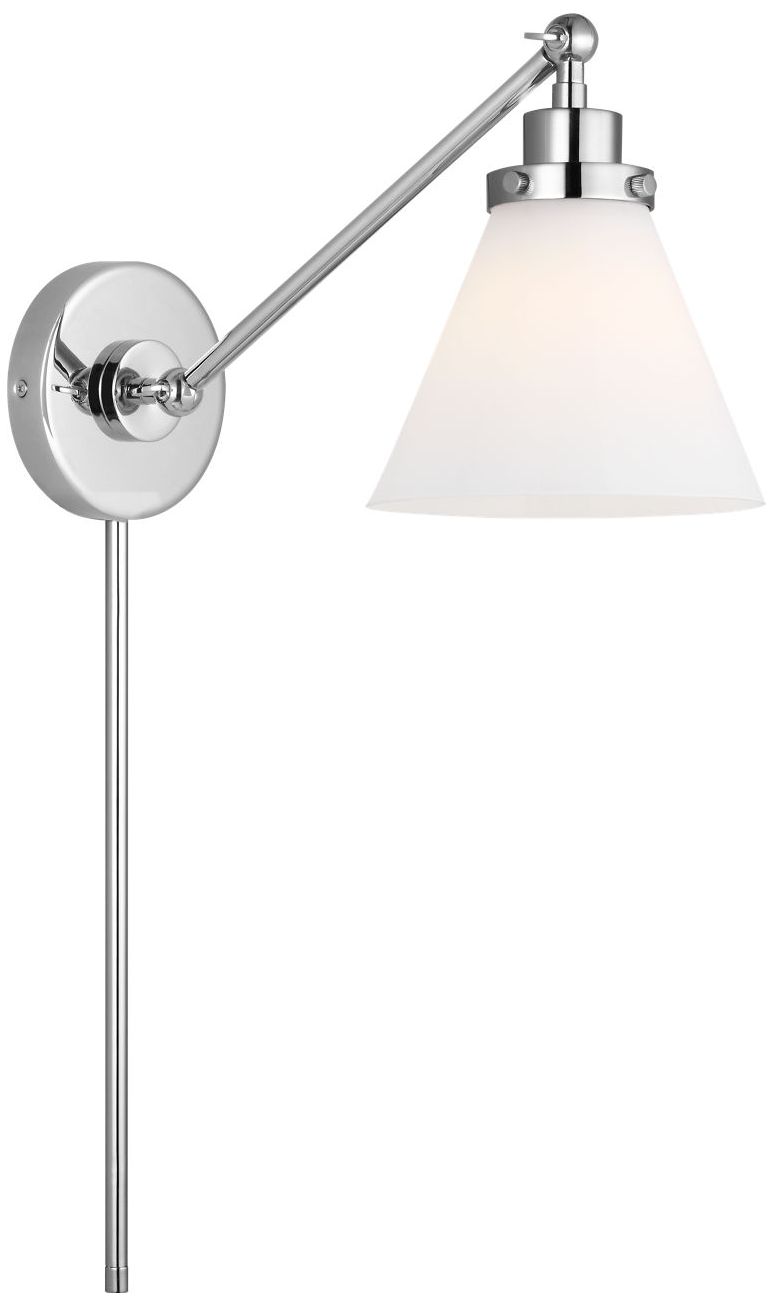 Image 2 Visual Comfort Studio Wellfleet One-Arm Cone Sconce Polished Nickel A19 more views