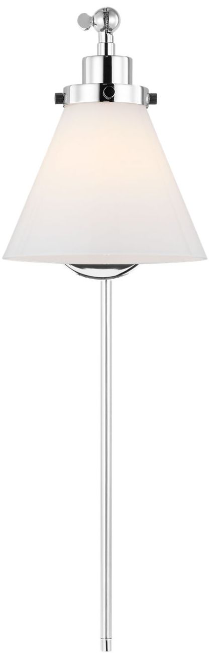 Image 3 Visual Comfort Studio Wellfleet One-Arm Cone Sconce Polished Nickel A19 more views