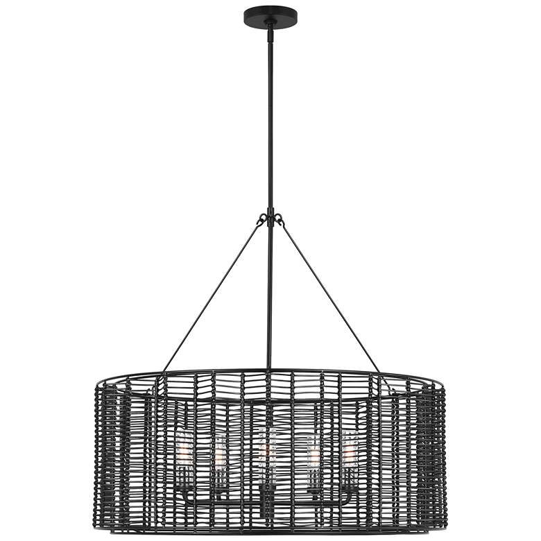 Image 1 Visual Comfort Studio Winslow Large Hanging Shade T6 35.75" Black
